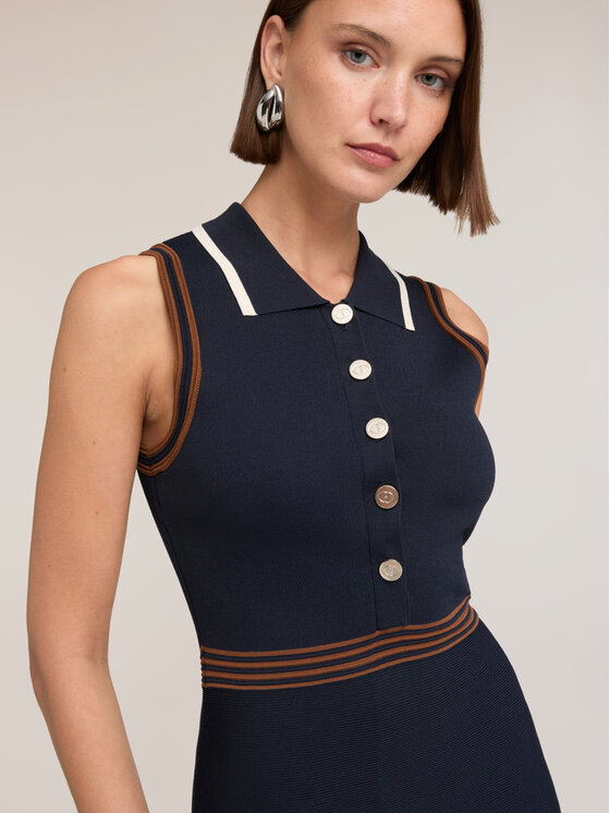 Motivi Motivi Abito da cocktail 7683W001585N0Z4 Blu Flared Fit