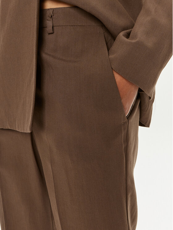 ViCOLO ViCOLO Spodnie materiałowe TB1564 Brązowy Regular Fit