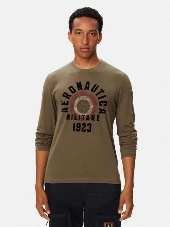 Aeronautica Militare Aeronautica Militare Тениска с дълъг ръкав 262TS2570UJ00641 Каки Regular Fit