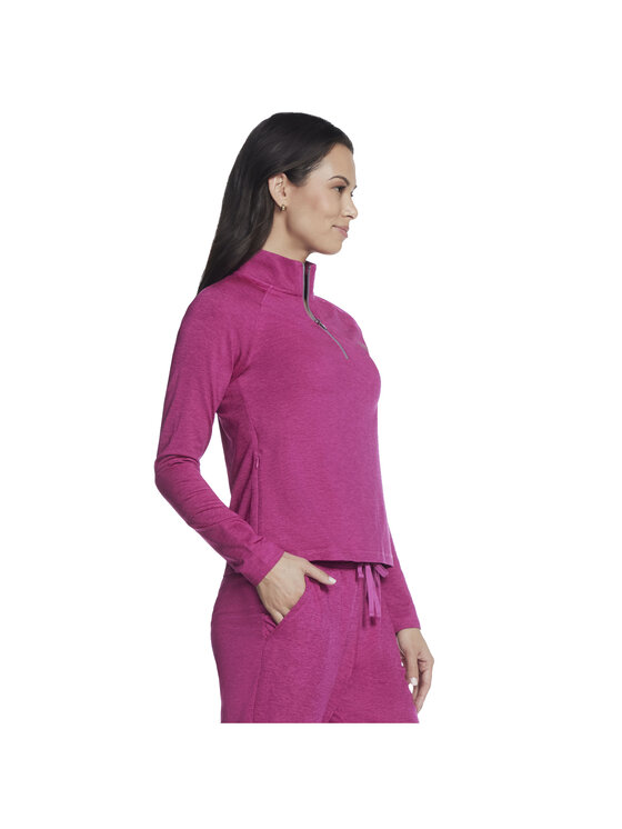 Skechers Skechers Bluza Skechers Ultra Go Lite Full Zip Hoodie Różowy Regular Fit