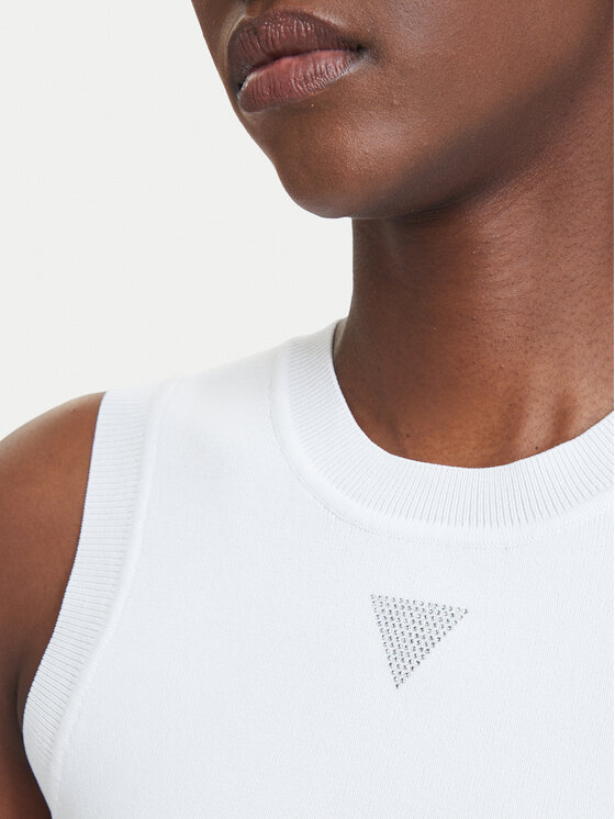 Guess Guess Top W4GZ34 Z3F40 Biela Slim Fit