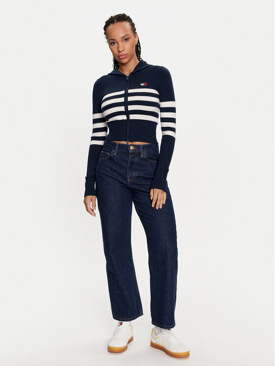 Tommy Jeans Tommy Jeans Sweater DW0DW18524 Sötétkék Slim Fit