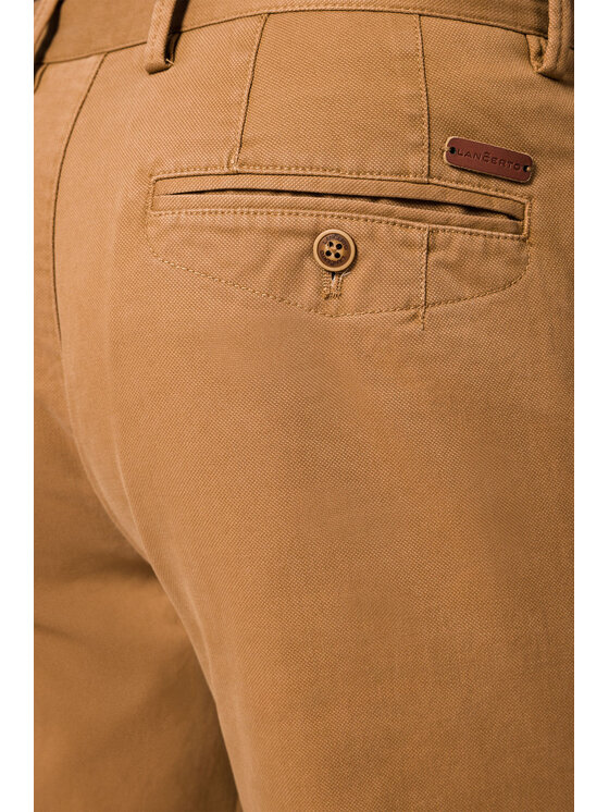 Lancerto Lancerto Chinosy Monaco SP082123000008 Brązowy Slim Fit