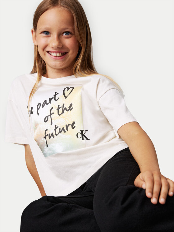 Calvin Klein Jeans Calvin Klein Jeans Tricou City Graphic IG0IG02812 Écru Regular Fit
