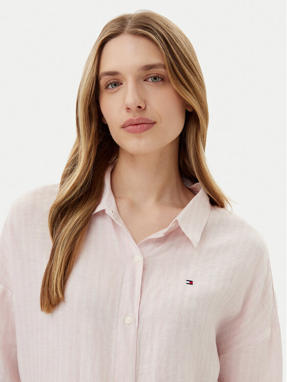 Tommy Hilfiger Tommy Hilfiger Marškiniai WW0WW46169 Rožinė Loose Fit