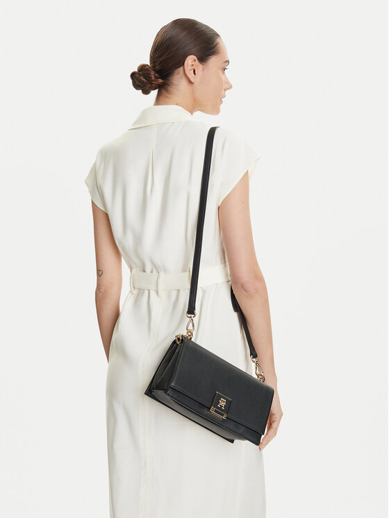 Tommy Hilfiger Tommy Hilfiger Τσάντα Th Her Med Crossover AW0AW17216 Μαύρο