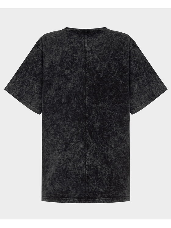 BENU BENU T-Shirt Snake Czarne rodowanie Oversize