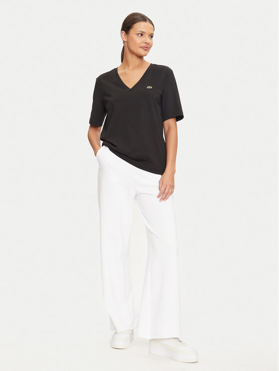 Lacoste Lacoste Tričko TF7300 Čierna Regular Fit