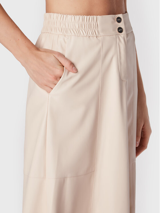 Gonna in similpelle WF2542 E0392 Beige Regular Fit...