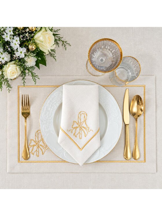 Roseberry Home Roseberry Home Serwetki Christmas Goldenline Złoty