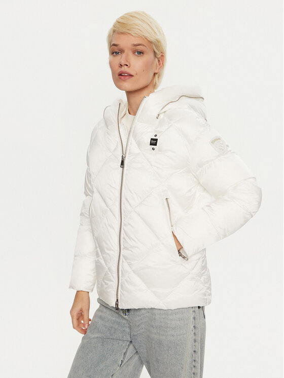 Blauer Blauer Pehelykabát 24WBLDC02273 Fehér Regular Fit