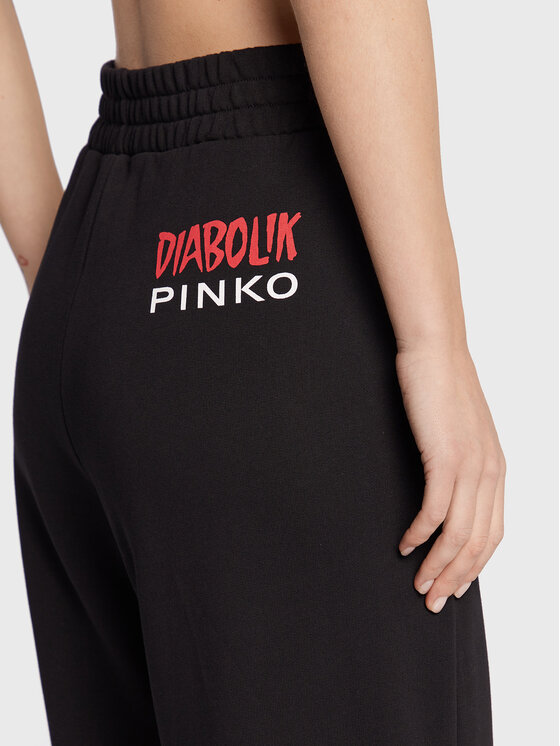 PINKO Pinko Donji dio trenerke DIABOLIK Flaviana AI22-23 PKDB 1L109E 8314 Crna Relaxed Fit