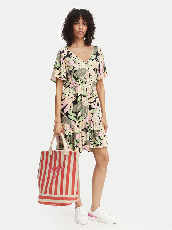 Roxy Roxy Sommerkleid Sea Symphony Again ERJWD03769 Bunt Regular Fit