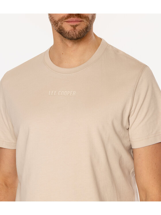 Lee Cooper Lee Cooper T-Shirt CLASSIC 1160 Beżowy Regular Fit