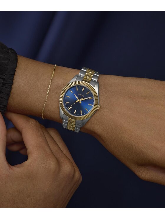 Timex Timex Zegarek TW2Y20200 Srebrny