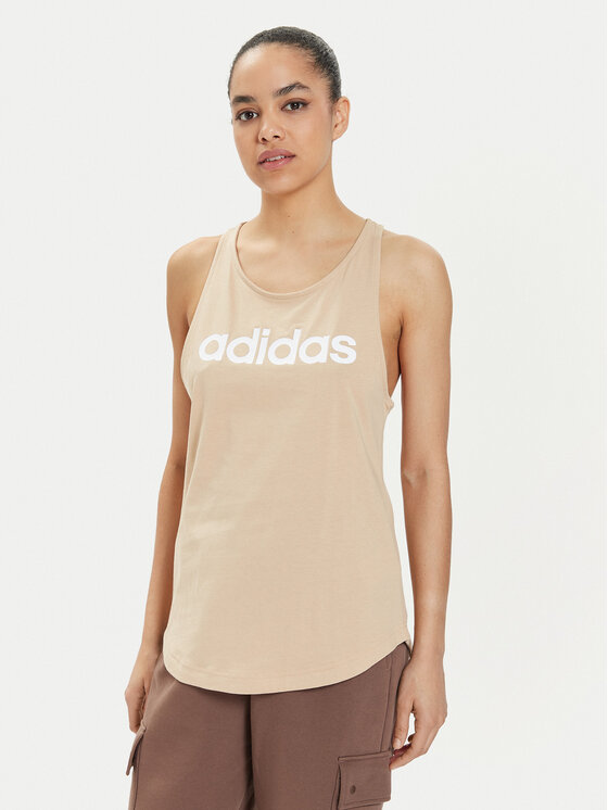 adidas adidas Marškinėliai Essentials IS2087 Smėlio Regular Fit