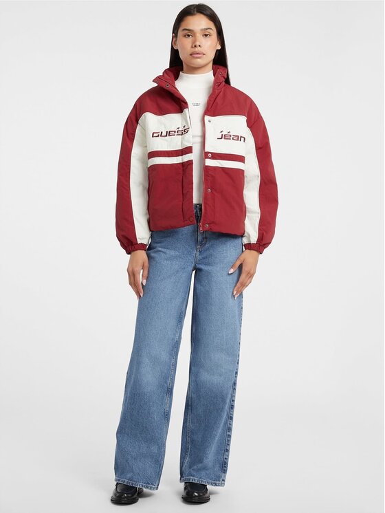 Guess Jeans Guess Jeans Demisezoninė striukė W5BL11 WGYL2 Raudona Regular Fit