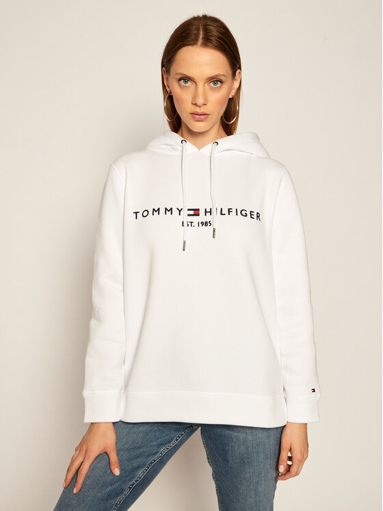 Tommy Hilfiger Tommy Hilfiger Sweatshirt Ess WW0WW26410 Weiß Regular Fit