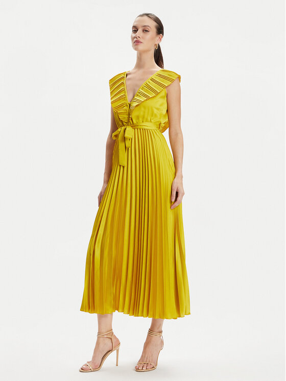 Dixie Dixie Abendkleid A319J044 Gelb Regular Fit