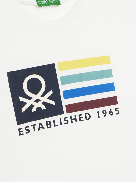 United Colors Of Benetton United Colors Of Benetton Тишърт 3I1XC10Q4 Бял Regular Fit
