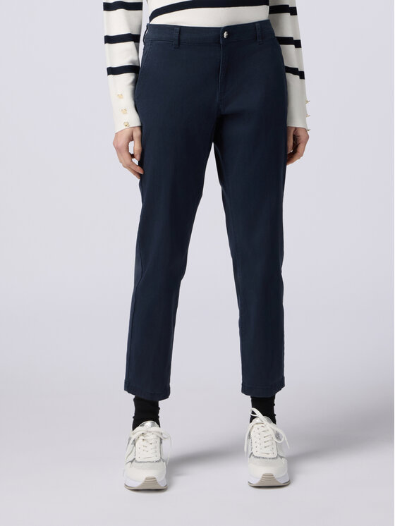 Oltre Oltre Spodnie materiałowe P785R008238N034 Niebieski Regular Fit