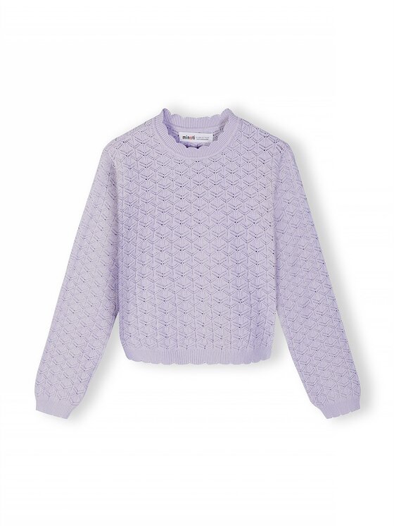 minoti minoti Sweter 30KNIT157 Fioletowy Regular Fit