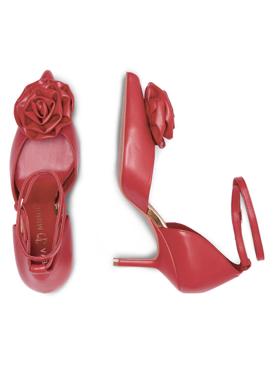 Eva Minge Eva Minge Čevlji z visoko peto ROSE-V1520-15 Rdeča