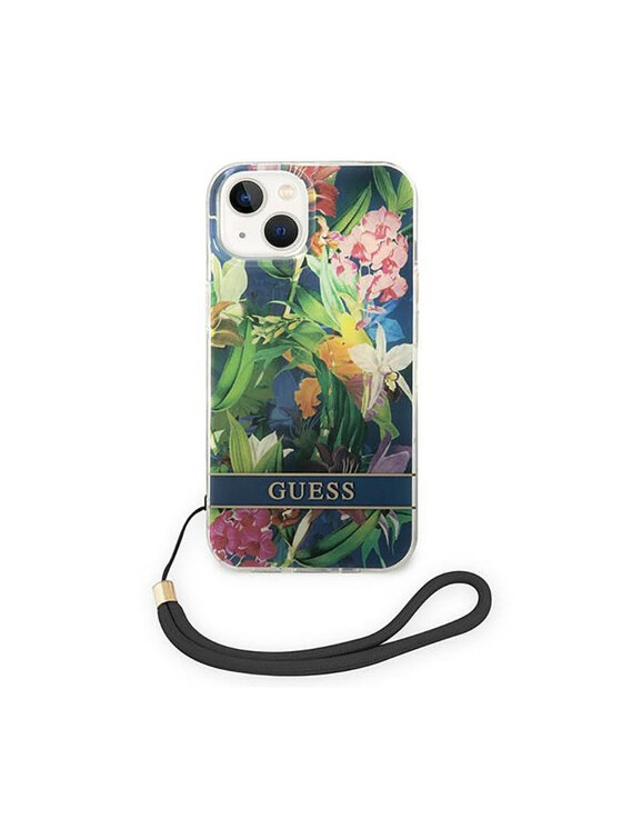 Guess Guess Etui na telefon Flower Cord Niebieski