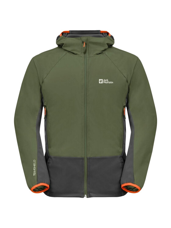 Jack Wolfskin Jack Wolfskin Kurtka przejściowa Eagle Peak II Jkt M Zielony Regular Fit