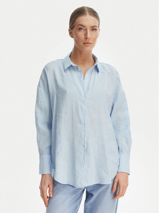 ONLY Cămașă Zazima 15272523 Albastru celest Oversize