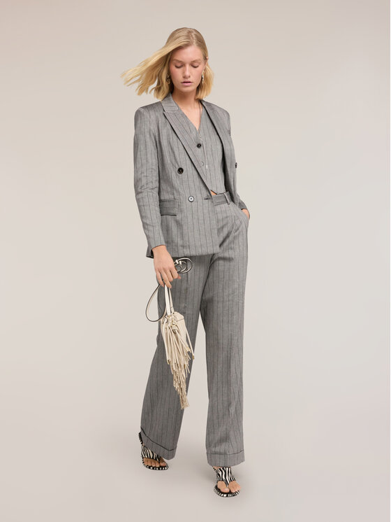 Motivi Motivi Pantaloni di tessuto P093Q004553N0S3 Grigio Over Fit