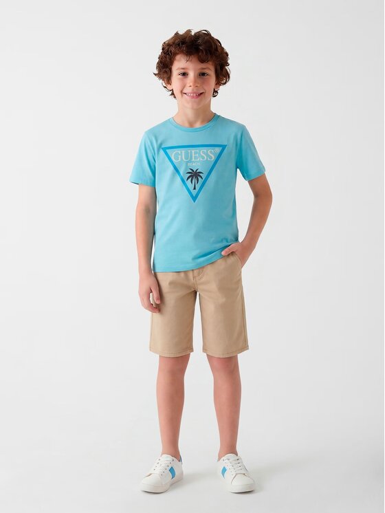 Guess Kids Guess Kids Pantaloni di tessuto 182569 Beige Regular Fit