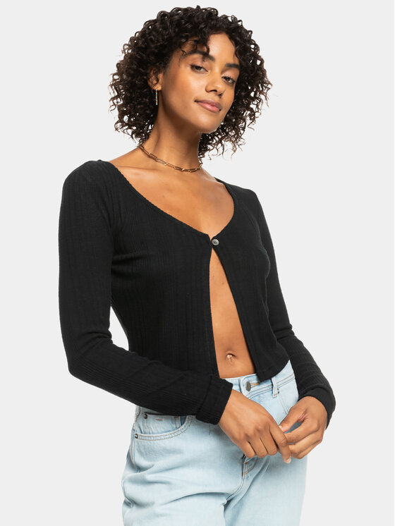 Roxy Roxy Kardiganas Mystical Sky Kttp ERJKT04046 Pilka Slim Fit