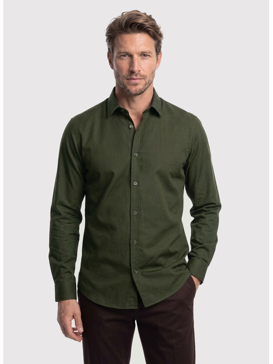 Pako Lorente Pako Lorente Koszula P26WN-1X-029 Zielony ciemny Slim Fit