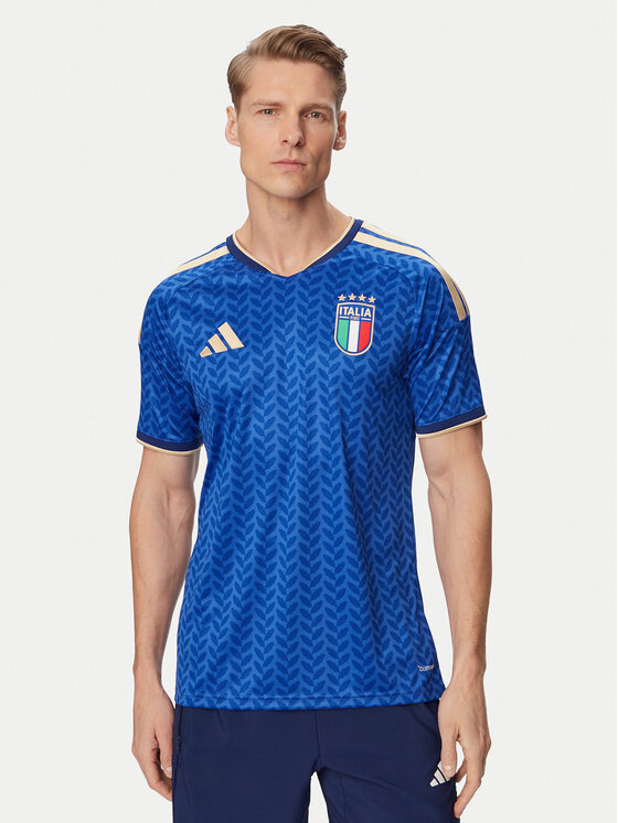 adidas Tricou tehnic Italy 26 Home Replica JL6937 Albastru Slim Fit
