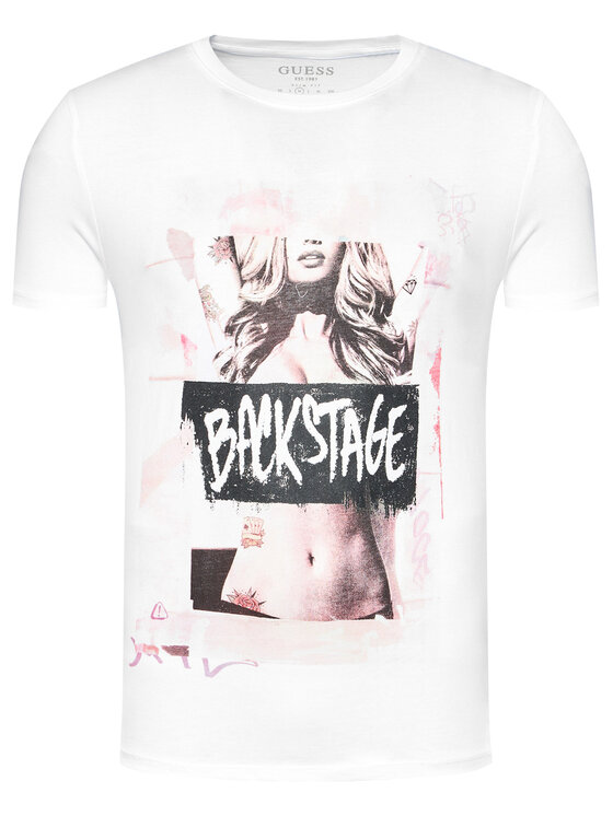Guess Guess T-shirt M0BI47 I3Z00 Bianco Slim Fit