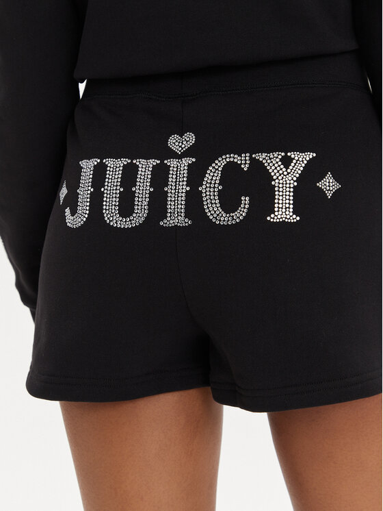 Juicy Couture Juicy Couture Szorty sportowe Sully Rodeo JCBHS223825 Czarny Regular Fit