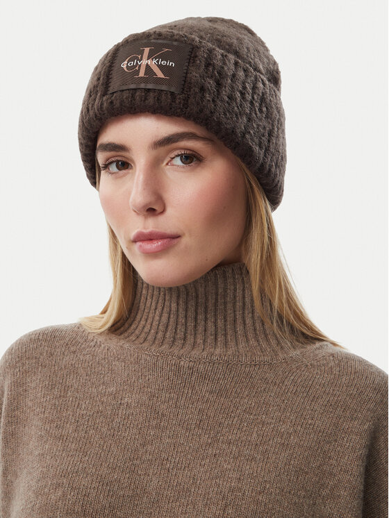 Calvin Klein Calvin Klein Czapka LV04F8104G Brązowy ciemny