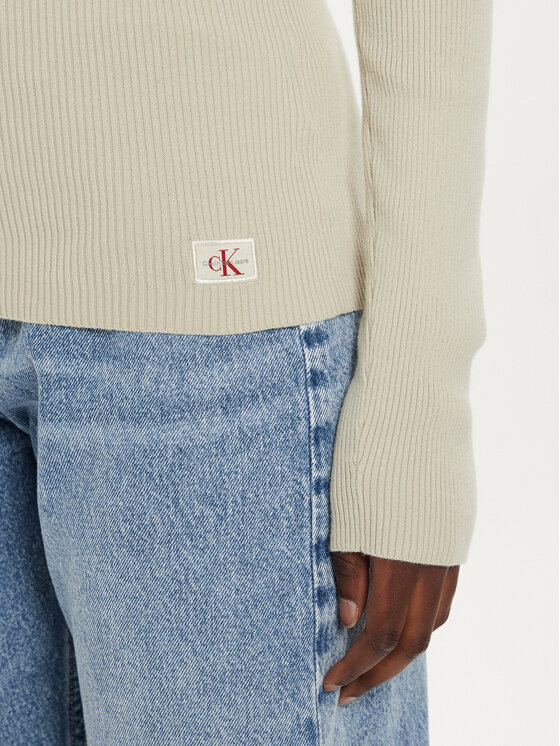 Calvin Klein Jeans Calvin Klein Jeans Rollkragenpullover J20J224225 Beige Regular Fit