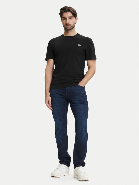 Lacoste Lacoste Tričko TH0888 Čierna Regular Fit