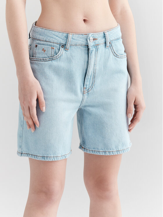 Americanos Jeans kratke hlače Florida Modra Mom Fit