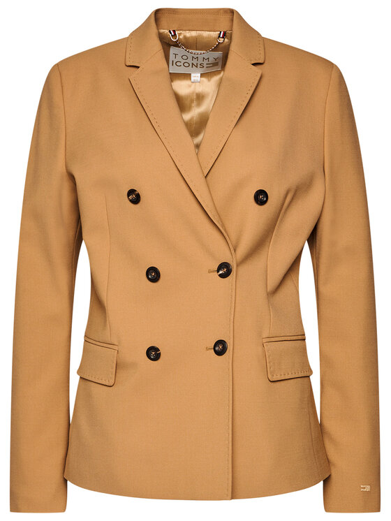 Tommy Hilfiger Tommy Hilfiger Švarkas ICONS WW0WW28496 Smėlio Regular Fit