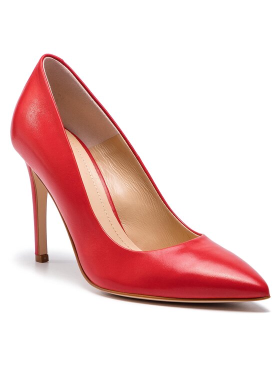 Solo Femme Pantofi cu toc subțire 34201-A8-I85/000-04-00 Roșu La Reducere si Transport Gratuit Femei 2023-10-03 3