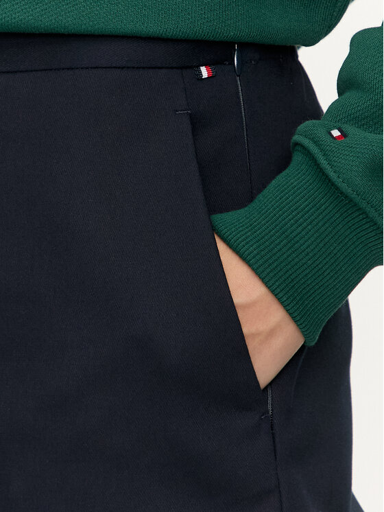 Tommy Hilfiger Tommy Hilfiger Chinosy Travel WW0WW43632 Granatowy Slim Fit