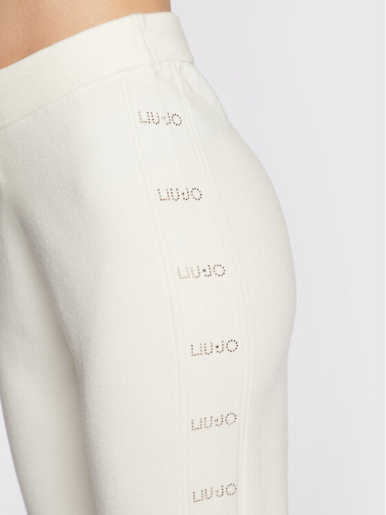 Liu Jo Sport Liu Jo Sport Kötött nadrág TF2106 MA63M Ekru Regular Fit