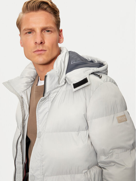Guess Guess Пухено яке M4BL21 WGJ42 Сив Regular Fit