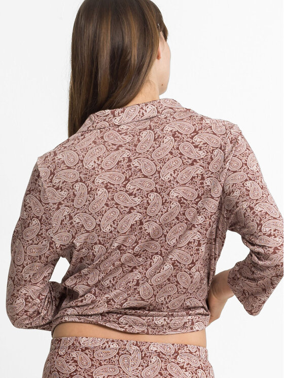 Sylvia Speidel Sylvia Speidel Pyžamový top 55014 Hnědá Comfortable Fit