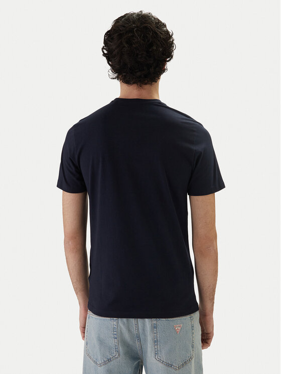Guess Guess Marškinėliai M6GI11 K2992 Tamsiai mėlyna Slim Fit