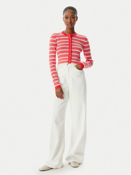 Tommy Jeans Tommy Jeans Pletena jopica DW0DW22314 Svetlo rdeča Slim Fit