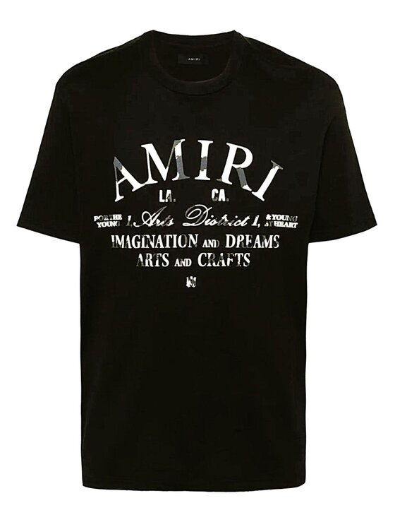 Amiri Amiri T-Shirt AMJYTE1001 Μαύρο Regular Fit